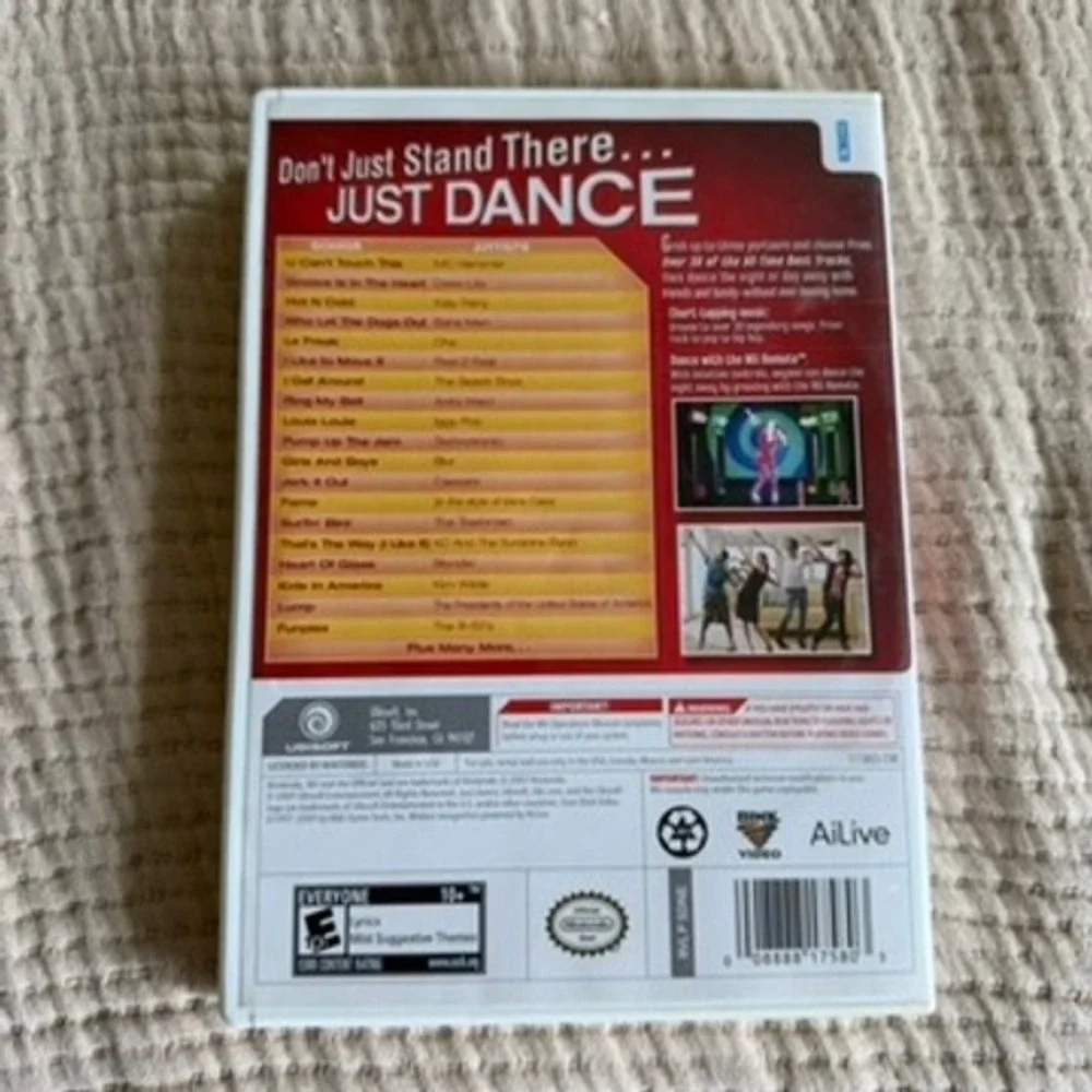 Just Dance Nintendo Wii CIB Untested Complete Ubisoft Rhythm Game NTSC